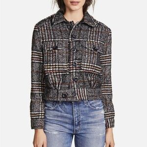Free People Slouchy Plaid Jacket